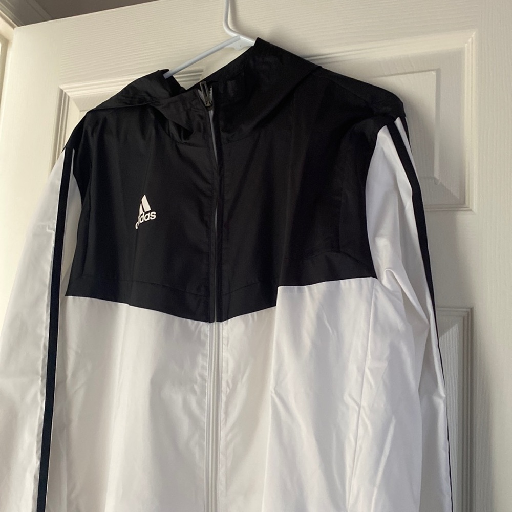 Men’s Large Adidas Wind Breaker Jacket with Hood